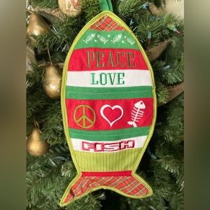 St. Nicks Choice “Peace, Love & FISH” Christmas Stocking